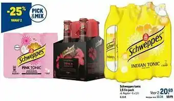 Makro Schweppes tonic regular aanbieding