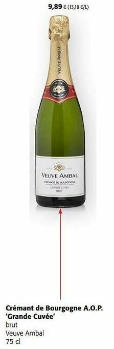 Colruyt Crémant de bourgogne a.o.p. grande cuvée brut veuve ambal aanbieding