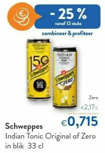 OKay Schweppes indian tonic zero aanbieding