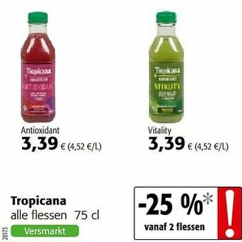 Colruyt Tropicana alle flessen aanbieding