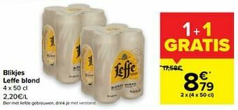 Carrefour Blikjes leffe blond aanbieding