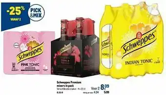 Makro Schweppes premium mixers aanbieding