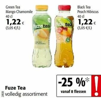 Colruyt Fuze tea volledig assortiment aanbieding