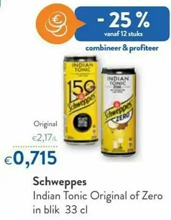 OKay Schweppes indian tonic original aanbieding