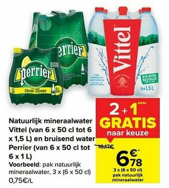 Carrefour Pak natuurlijk mineraalwater aanbieding