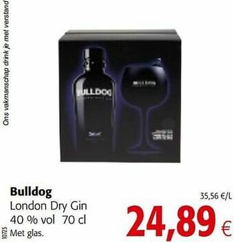 Colruyt Bulldog london dry gin aanbieding