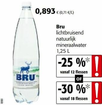 Colruyt Bru lichtbruisend natuurlijk mineraalwater aanbieding
