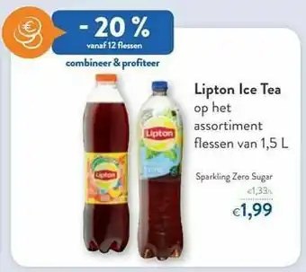 OKay Lipton ice tea sparkling zero sugar aanbieding