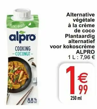 Cora Alternative végétale à la crème de coco plantaardig alternatief voor kokoscrème alpro aanbieding