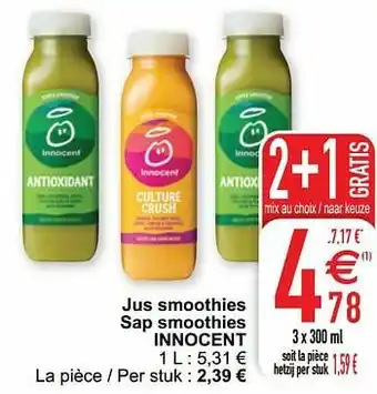 Jus smoothies sap smoothies innocent