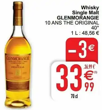 Cora Whisky single malt glenmorangie 10 ans the original aanbieding