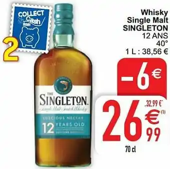 Cora Whisky single malt singleton 12 ans aanbieding