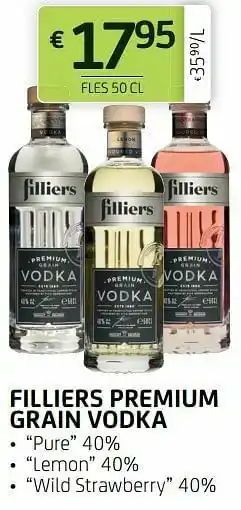 Filliers premium grain vodka