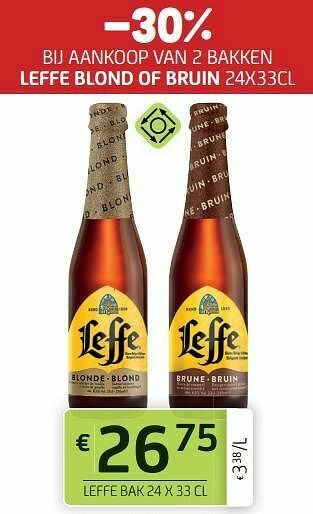 BelBev Leffe blond of bruin aanbieding