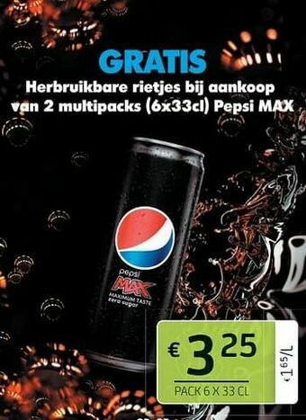 BelBev Pepsi max aanbieding