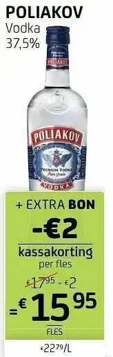 BelBev Poliakov vodka aanbieding