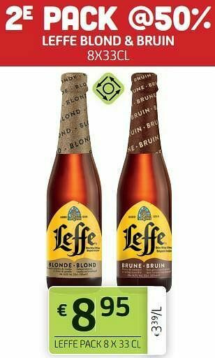 BelBev Leffe blond + bruin aanbieding