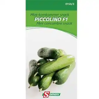Brico Sachet graines mini concombre snack Somers ’Picolino F1’ aanbieding