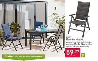 Aluminium tuinstoel