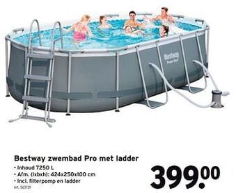 GAMMA Bestway zwembad pro met ladder aanbieding