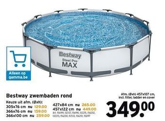 GAMMA Bestway zwembaden rond aanbieding