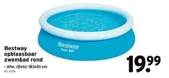 GAMMA Bestway opblaasbaar zwembad rond aanbieding