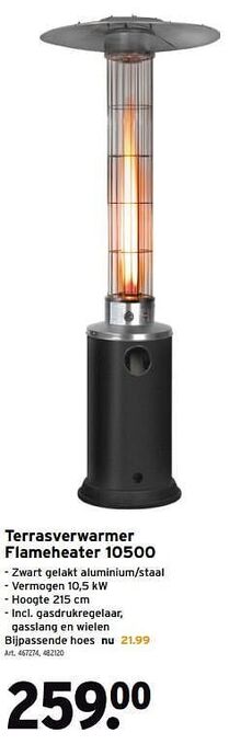 Terrasverwarmer flameheater 10500