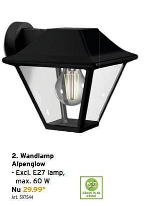 GAMMA Wandlamp alpenglow aanbieding