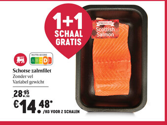Delhaize Schotse zalmfilet aanbieding