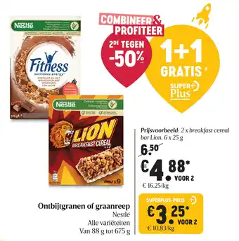 Delhaize Ontbijtgranen of graanreep aanbieding