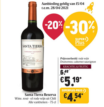 Delhaize Santa Tierra Reserva aanbieding