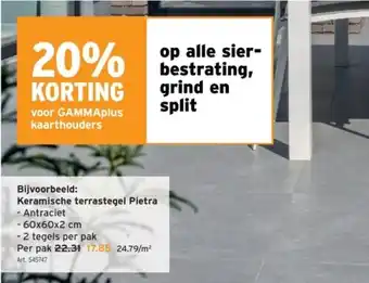GAMMA Keramische terrastegel Pietra aanbieding