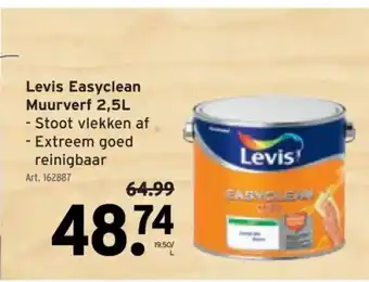 GAMMA Levis Easyclean Muurverf 2,5L aanbieding