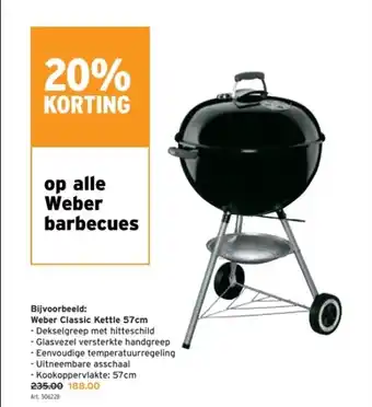 GAMMA Weber Classic Kettle 57cm aanbieding