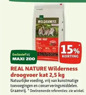 Maxi Zoo REAL NATURE Wilderness droogvoer kat 2,5 kg aanbieding