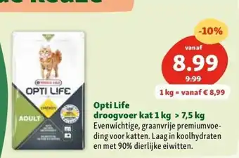 Maxi Zoo Opti Life droogvoer kat 1 kg > 7,5 kg aanbieding