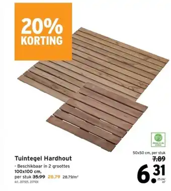 GAMMA Tuintegel Hardhout aanbieding