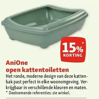 Maxi Zoo AniOne open kattentoiletten aanbieding