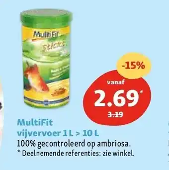 Maxi Zoo MultiFit vijvervoer 1 L > 10 L aanbieding