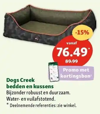 Maxi Zoo Dogs Creek bedden en kussens aanbieding