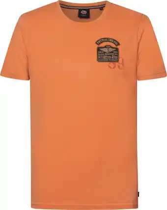 Bol.com Petrol Industries - Heren Artwork T-shirt Palmetto - Oranje - Maat XL aanbieding