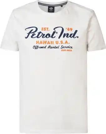 Bol.com Petrol Industries - Heren Artwork T-shirt Bonfire - Wit - Maat XXXL aanbieding