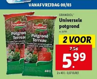 Lidl Universele potgrond aanbieding