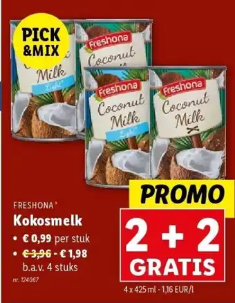 Lidl Kokosmelk aanbieding