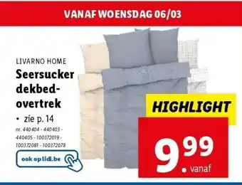 Lidl Seersucker dekbedovertrek aanbieding