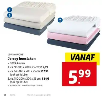 Lidl Jersey hoeslaken aanbieding