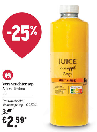 Delhaize Vers vruchtensap aanbieding
