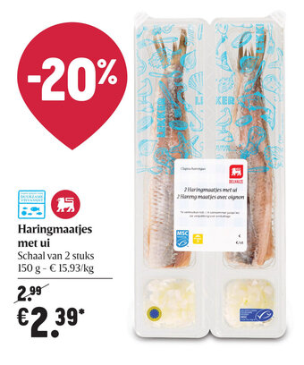 Delhaize Haringmaatjes met ui aanbieding