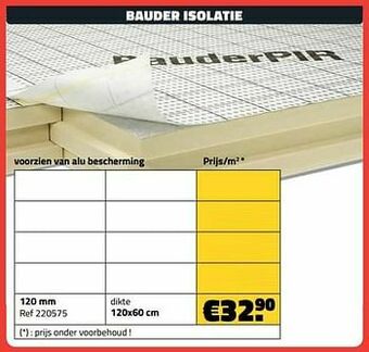 Bouwcenter Frans Vlaeminck Bauder isolatie 120 mm aanbieding