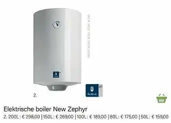 Multi bazar Elektrische boiler new zephyr aanbieding